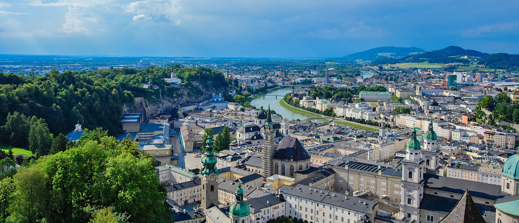 Blick von der Festung Hohen Salzburg Richtung Bayern